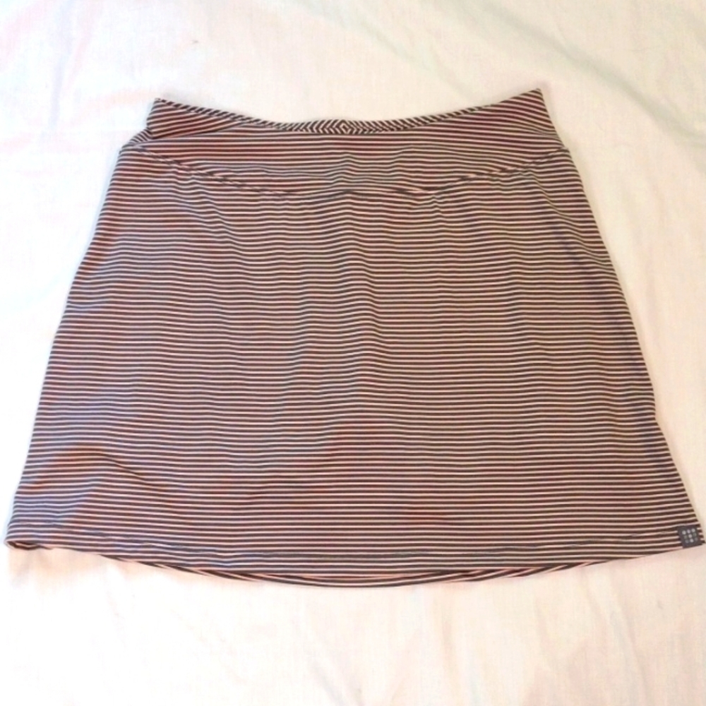 Title Nine Striped Womens Skort in Brown and Cream